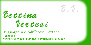 bettina vertesi business card